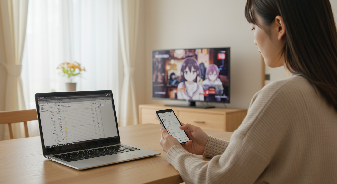 SoftBank Airの使用イメージ（スマホ・PC・テレビ同時利用）